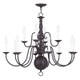 Livex Lighting - 5014-07 - 12 Light Chandelier - Williamsburgh - Bronze