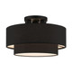 Livex Lighting - 50272-04 - Three Light Semi-Flush Mount - Bainbridge - Black