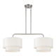 Livex Lighting - 50302-91 - Two Light Linear Chandelier - Manorwood - Brushed Nickel