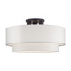 Livex Lighting - 50306-07 - Three Light Semi-Flush Mount - Manorwood - Bronze