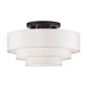 Livex Lighting - 50307-07 - Four Light Semi-Flush Mount - Manorwood - Bronze