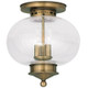 Livex Lighting - 5037-01 - Three Light Ceiling Mount - Harbor - Antique Brass