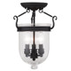 Livex Lighting - 5061-04 - Three Light Ceiling Mount - Jefferson - Black