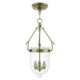 Livex Lighting - 5083-01 - Three Light Pendant - Jefferson - Antique Brass