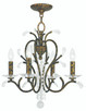 Livex Lighting - 51004-71 - Four Light Mini Chandelier - Serafina - Hand Applied Venetian Golden Bronze