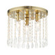 Livex Lighting - 51067-01 - Three Light Flush Mount - Elizabeth - Antique Brass