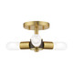 Livex Lighting - 51137-12 - Three Light Ceiling Mount - Copenhagen - Satin Brass w/ Bronzes