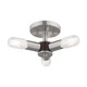 Livex Lighting - 51137-91 - Three Light Ceiling Mount - Copenhagen - Brushed Nickel w/ Bronzes