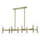 Livex Lighting - 51178-01 - Eight Light Linear Chandelier - Copenhagen - Antique Brass