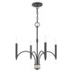 Livex Lighting - 51334-76 - Four Light Mini Chandelier - Wisteria - Scandinavian Gray w/ Brushed Nickel