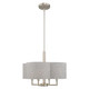 Livex Lighting - 51364-91 - Four Light Pendant - Kalmar - Brushed Nickel