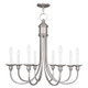 Livex Lighting - 5148-91 - Eight Light Chandelier - Cranford - Brushed Nickel