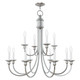 Livex Lighting - 5149-91 - 12 Light Chandelier - Cranford - Brushed Nickel