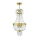 Livex Lighting - 51854-28 - Four Light Pendant - Valentina - Hand Applied Winter Gold Livex Lighting - 51854-28 - Four Light Pendant - Valentina - Hand Applied Winter Gold