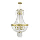 Livex Lighting - 51856-28 - Six Light Pendant - Valentina - Hand Applied Winter Gold