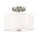 Livex Lighting - 52151-91 - Two Light Ceiling Mount - Chelsea - Brushed Nickel