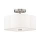 Livex Lighting - 52152-91 - Two Light Ceiling Mount - Chelsea - Brushed Nickel