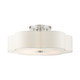 Livex Lighting - 52159-91 - Six Light Semi Flush Mount - Chelsea - Brushed Nickel