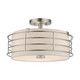 Livex Lighting - 55118-91 - Three Light Semi-Flush Mount - Blanchard - Brushed Nickel