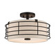 Livex Lighting - 55118-92 - Three Light Semi-Flush Mount - Blanchard - English Bronze