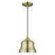 Livex Lighting - 55901-01 - One Light Pendant - Endicott - Antique Brass