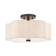 Livex Lighting - 58063-92 - Three Light Semi Flush Mount - Solstice - English Bronze