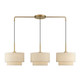 Livex Lighting - 58893-48 - Three Light Linear Chandelier - Bellingham - Antique Gold Leaf