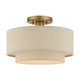 Livex Lighting - 58896-48 - One Light Semi-Flush Mount - Bellingham - Antique Gold Leaf