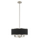 Livex Lighting - 60404-91 - Four Light Pendant - Park Ridge - Brushed Nickel