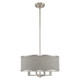 Livex Lighting - 60424-91 - Four Light Pendant - Park Ridge - Brushed Nickel