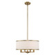 Livex Lighting - 62615-01 - Four Light Pendant - Park Ridge - Antique Brass