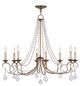 Livex Lighting - 6518-48 - Eight Light Chandelier - Pennington - Hand Applied Antique Gold Leaf