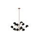 Matteo Lighting - C31712MBAG - 12 Light Chandelier - Orb - Matte Black
