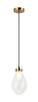 Matteo Lighting - C31901AG - One Light Pendant - SERANNA - Aged Gold Brass