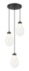 Matteo Lighting - C31903MB - Three Light Pendant - SERANNA - Matte Black