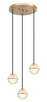 Matteo Lighting - C33103AG - Three Light Pendant - Misty - Aged Gold Brass