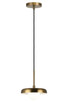 Matteo Lighting - C34401AGOP - LED Pendant - CRESTON - Aged Gold Brass