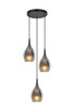 Matteo Lighting - C37503MBSM - Three Light Pendant - JERICHO - Matte Black