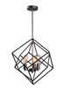 Matteo Lighting - C54623RB - Three Light Pendant - Geometry - Rusty Black