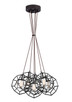 Matteo Lighting - C54636RB - Six Light Chandelier - Geometry - Rusty Black