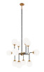 Matteo Lighting - C58212AGOP - 12 Light Chandelier - Particles - Aged Gold Brass