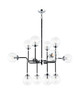 Matteo Lighting - C58212CHCL - 12 Light Chandelier - Particles - Black & Chrome