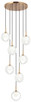 Matteo Lighting - C60607AGCL - LED Pendant - DELCIA - Aged Gold Brass