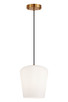 Matteo Lighting - C61001AGOP - One Light Pendant - CHARISMO - Aged Gold Brass