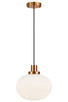 Matteo Lighting - C61003AGOP - One Light Pendant - CHARISMO - Aged Gold Brass