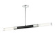 Matteo Lighting - C61202MBCH - Two Light Pendant - TUBO - Matte Black + Chrome