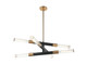 Matteo Lighting - C61206MBAG - Six Light Chandelier - Tubo - Aged Gold Brass