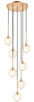 Matteo Lighting - C61607AGCL - Seven Light Pendant - JEMYCA - Aged Gold Brass