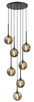 Matteo Lighting - C61607MBSM - Seven Light Pendant - JEMYCA - Matte Black