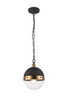 Matteo Lighting - C61801AGCL - One Light Pendant - Torino - Aged Gold Brass